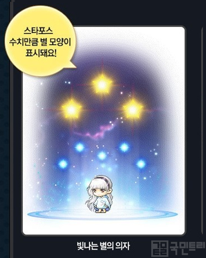 빛나는 별의 의자 외형